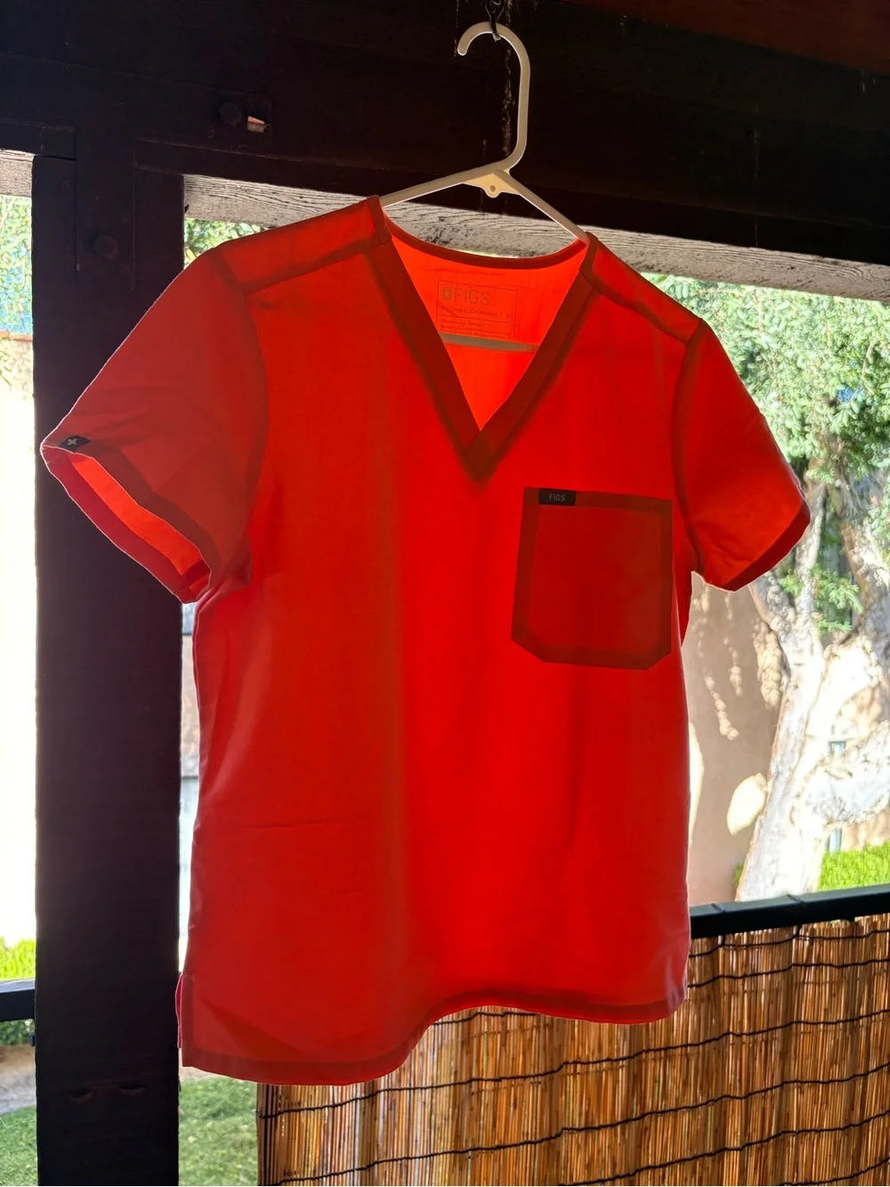 Figs Women's Coral Pink Scrub Set - Picture 7 of 10